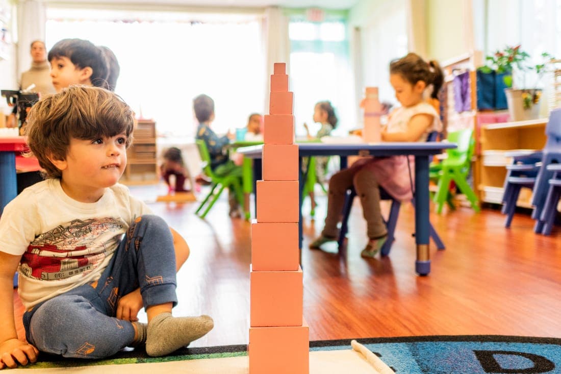 Building the pink tower
